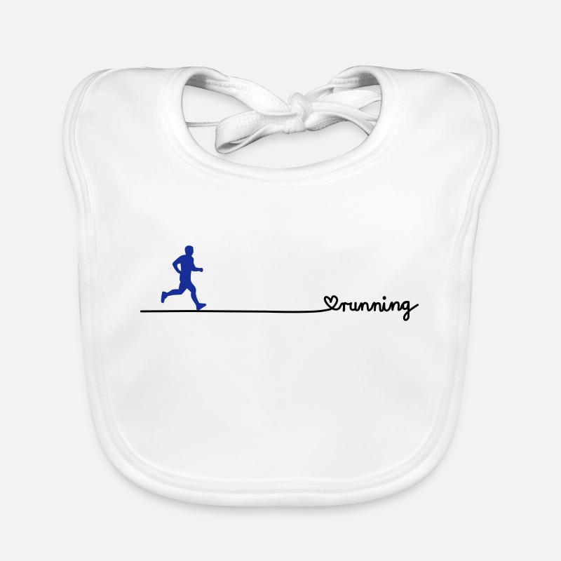 love running - Baby Bio-Lätzchen - Weiß