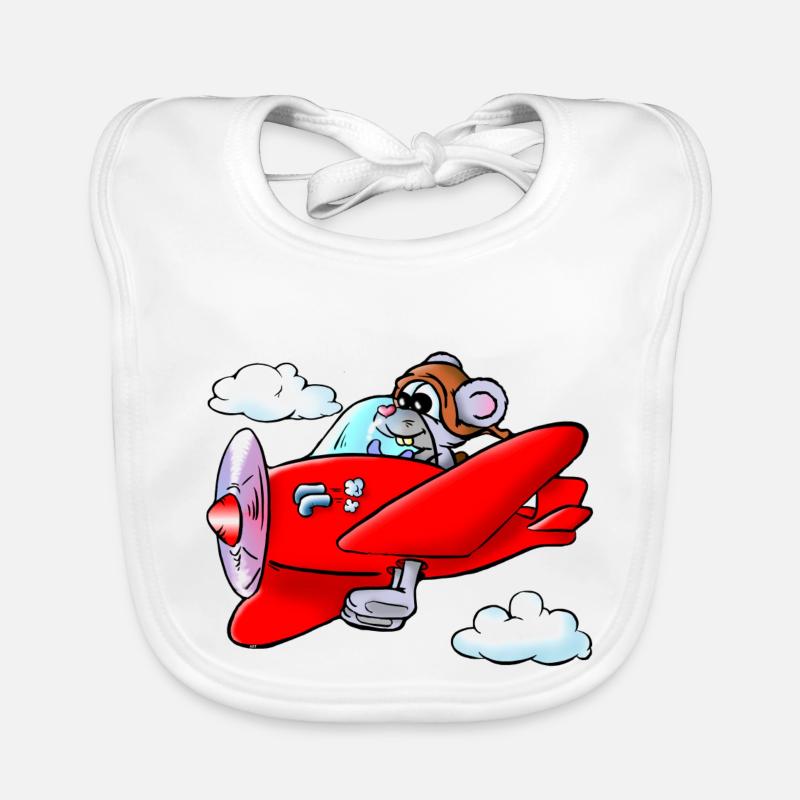 flight mouse Organic Baby Bibs
