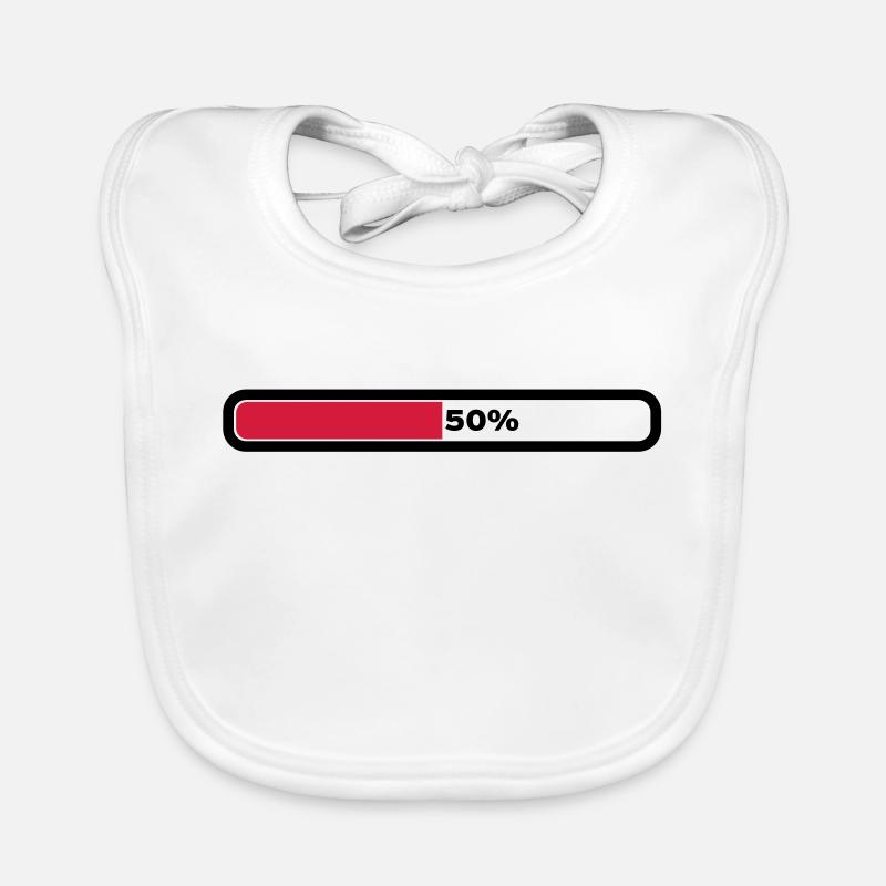 50% Loading - Baby Bio-Lätzchen - Weiß