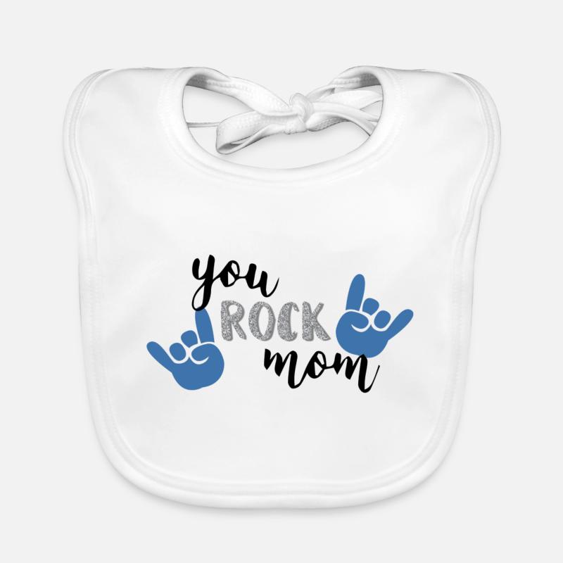 Sie rocken Mutter blaue Version Baby Bio-Lätzchen