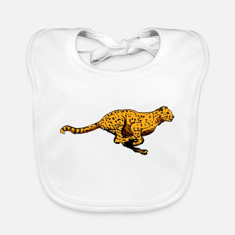 Léopard, guépard, afrique, animaux, chasse, nature, course Bavoir bio Bébé