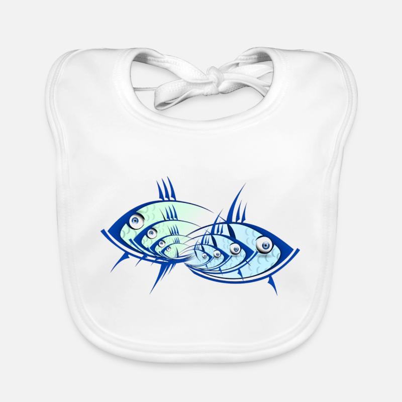 Poisson en trois dimensions Bavoir bio Bébé