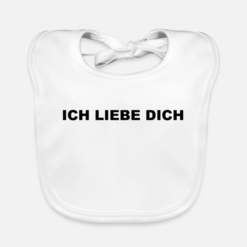 ich liebe dich Baby Bio-Lätzchen