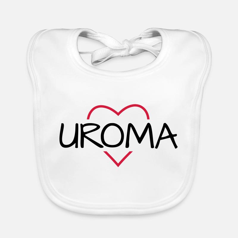 Uroma Herz Gechenkidee Baby Bio-Lätzchen