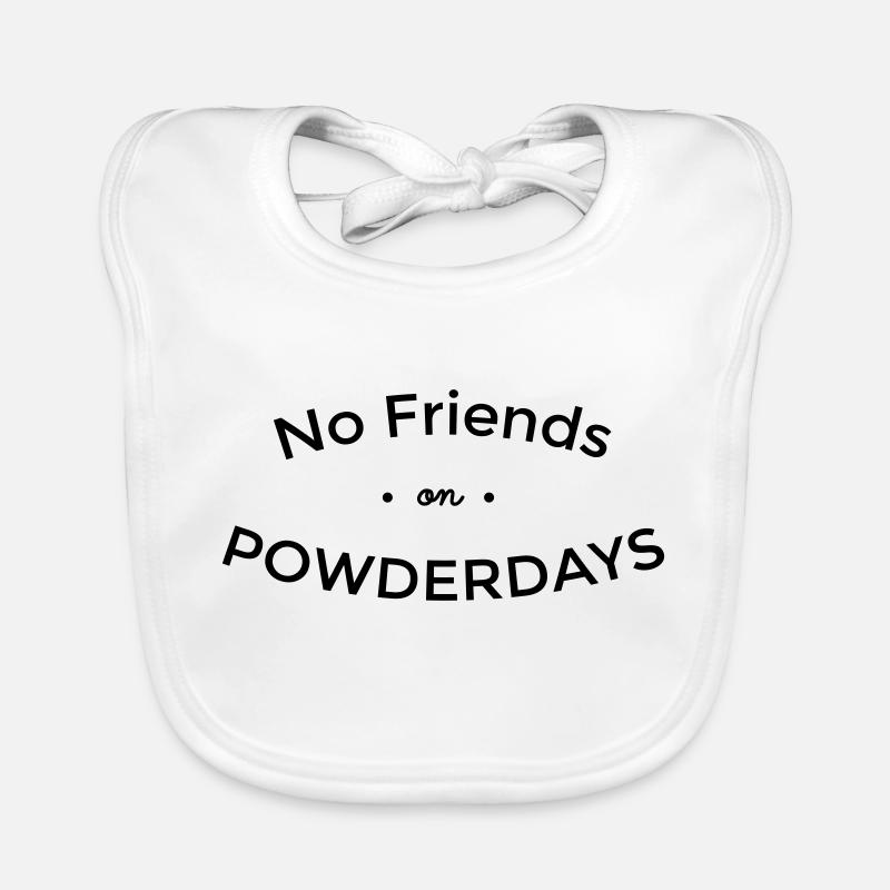 Aucun ami sur le cadeau Powderdays - Bavoir bio Bébé - blanc