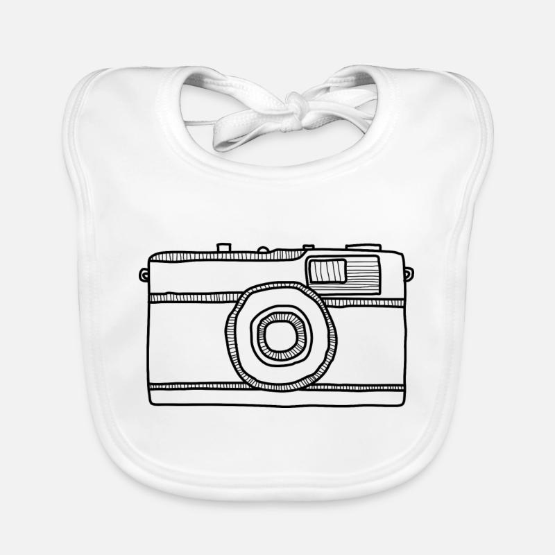 camera Organic Baby Bibs