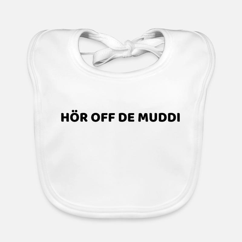 Hör auf Deine Mutter auf Sächsisch Baby Bio-Lätzchen