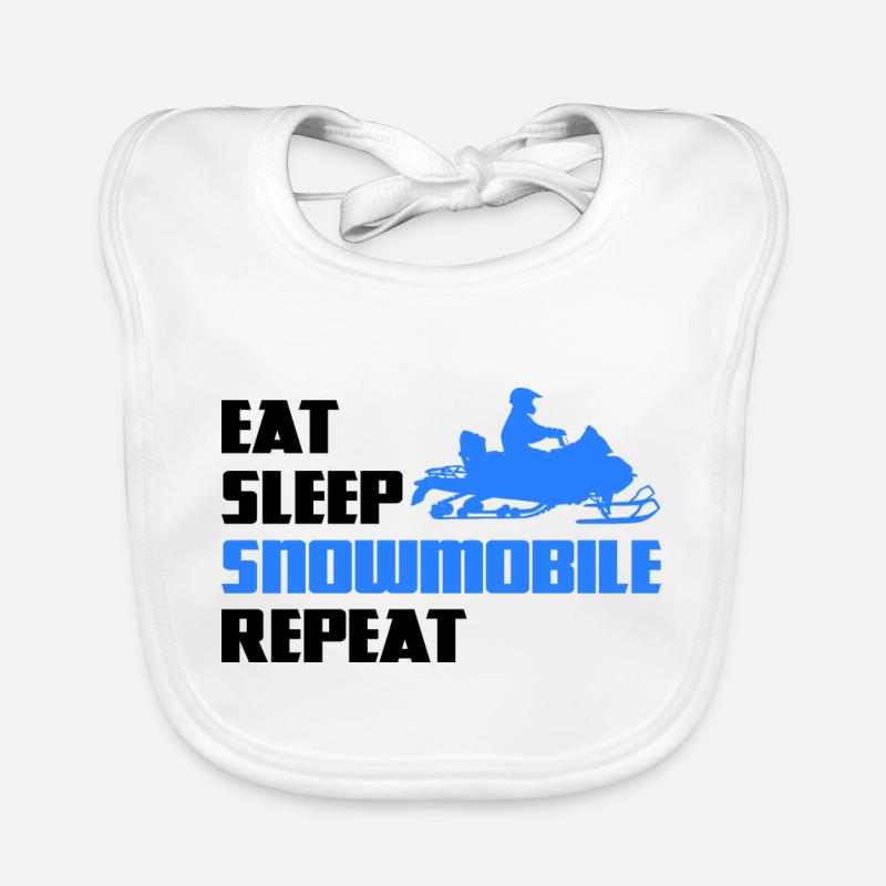 Snowmobile snowmobile snowmobile Organic Baby Bibs
