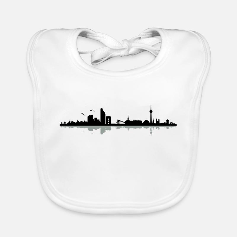 Düsseldorf Skyline Baby Bio-Lätzchen