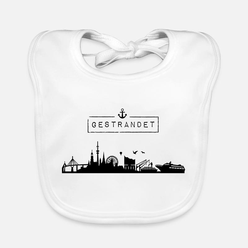 Skyline Hansestadt Hamburg | Gestrandet | HH Baby Bio-Lätzchen