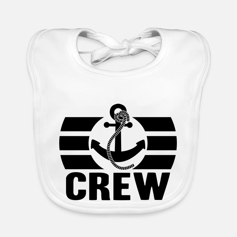 Crew Logo Design - Baby Bio-Lätzchen - Weiß