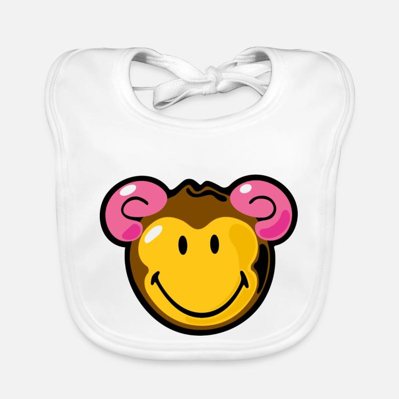 Smiley Monkey Bavoir bio Bébé
