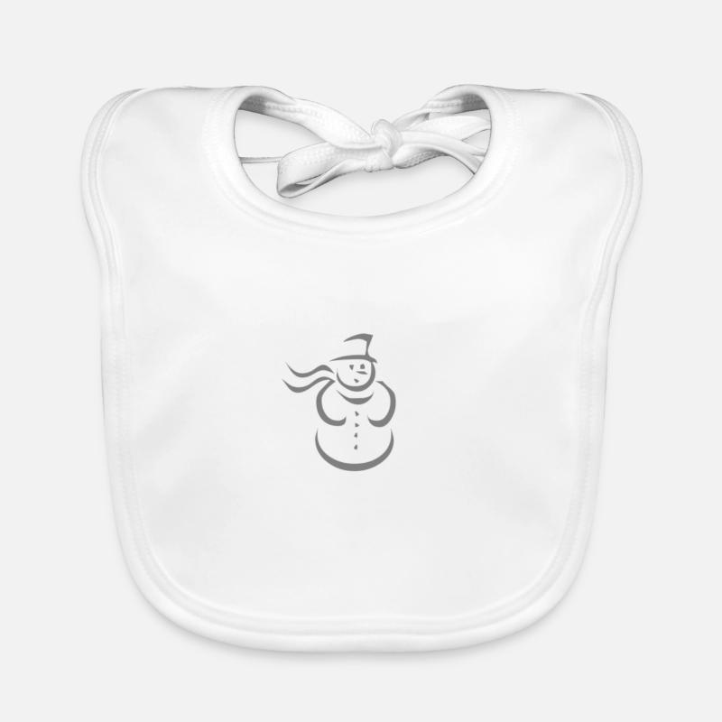 Schneemann Baby Bio-Lätzchen