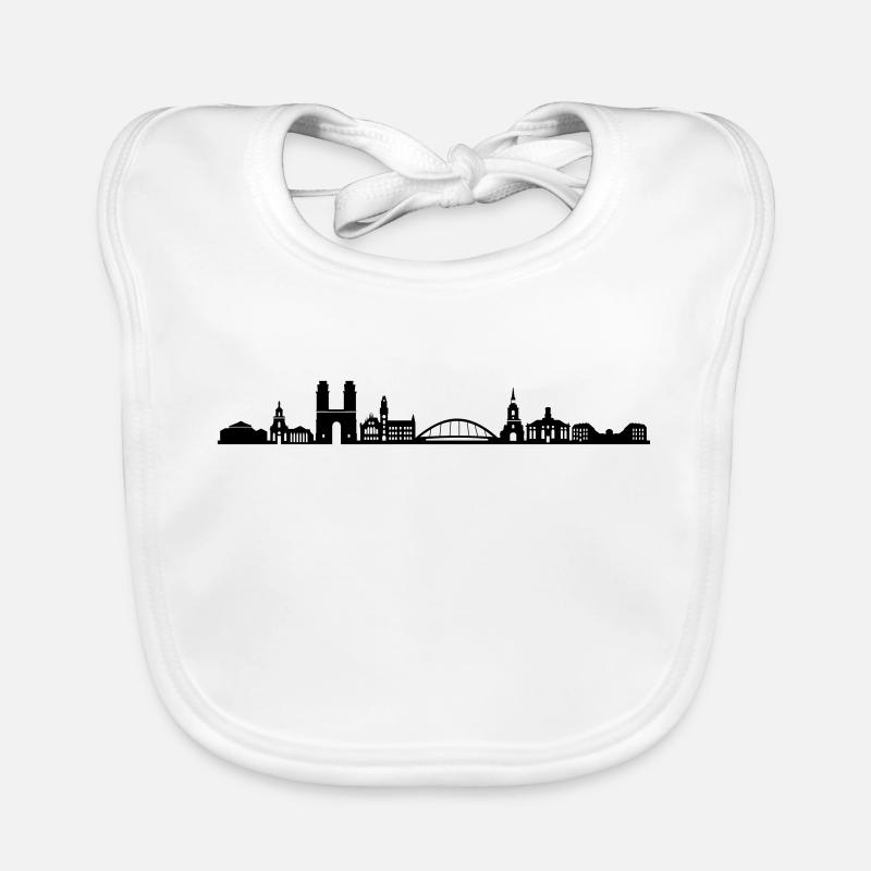 Skyline - Saarbrücken Baby Bio-Lätzchen