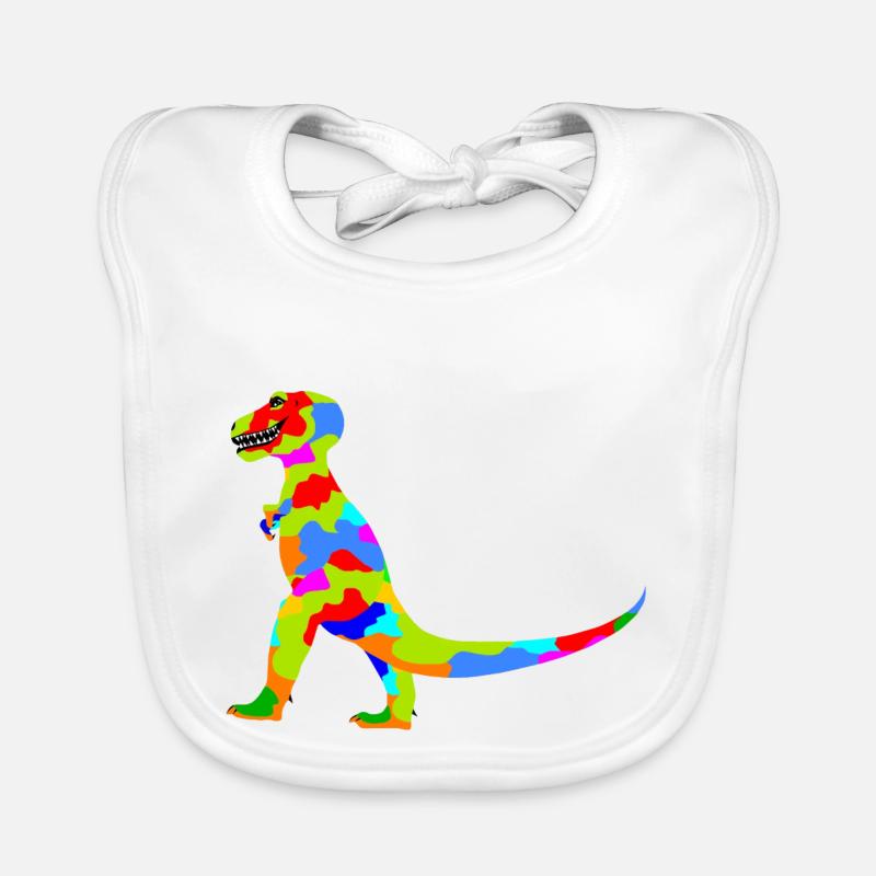 Dinosaur - Bavoir bio Bébé - blanc