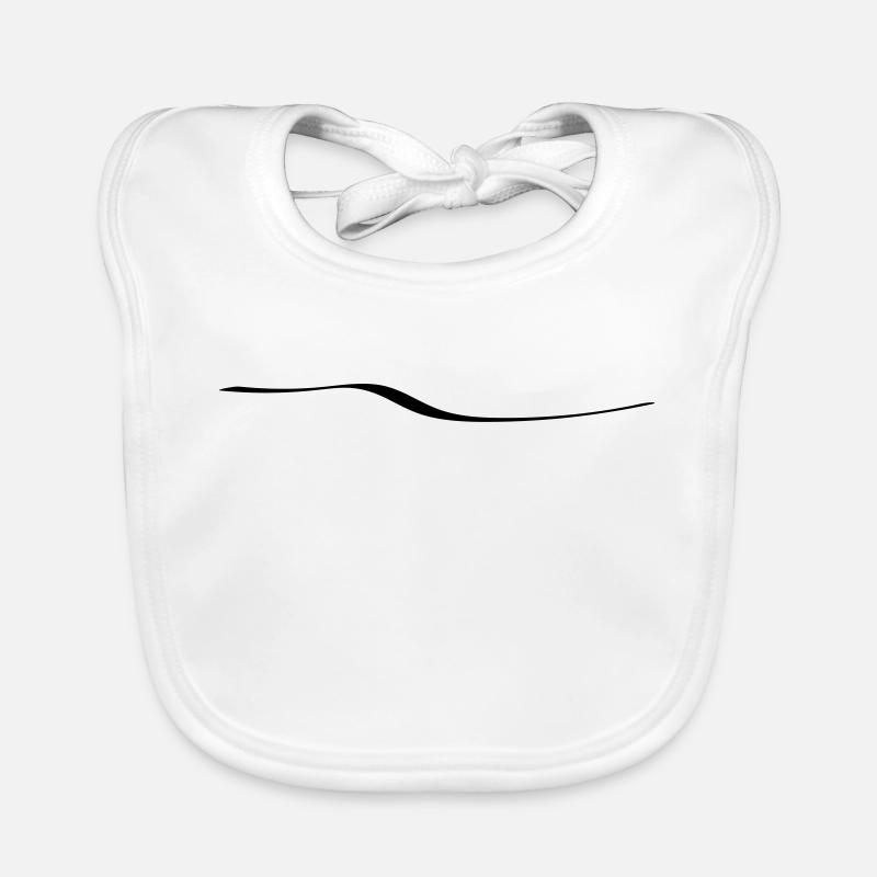 thin stroke swing curve underline line Organic Baby Bibs