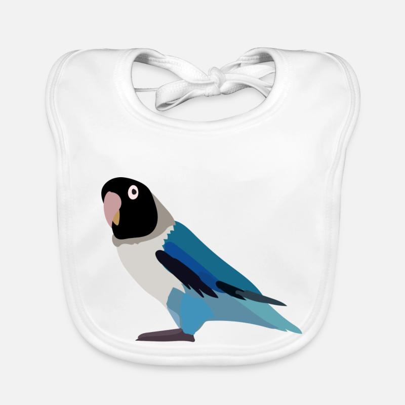 Perroquet noir bleu Bavoir bio Bébé