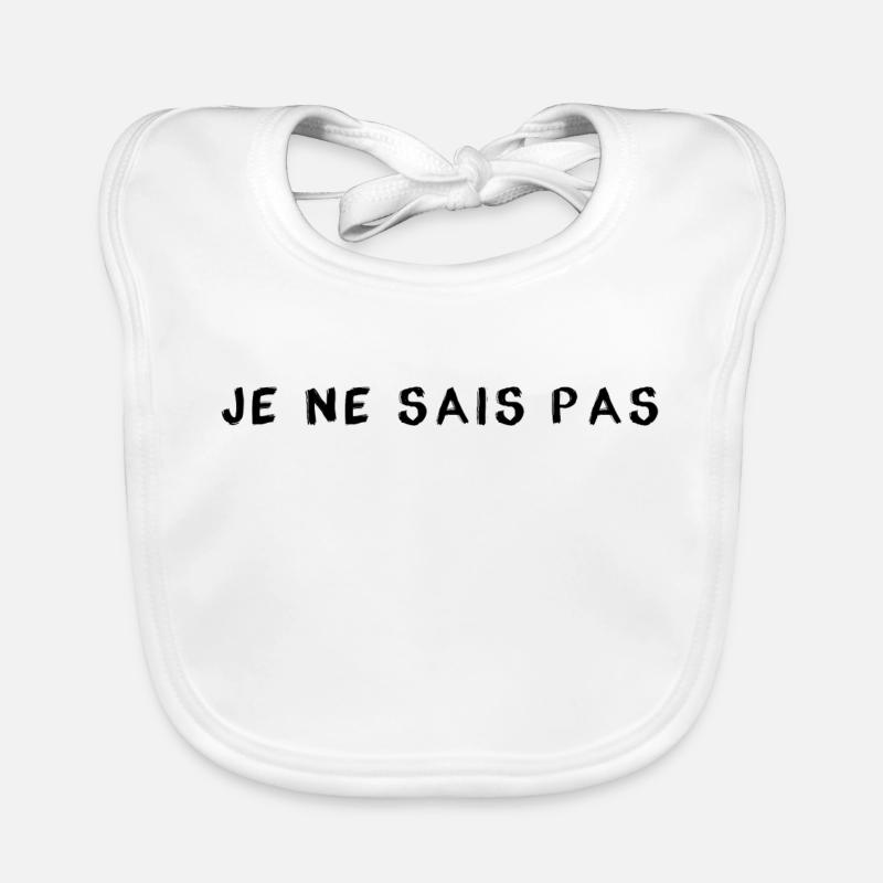 Je ne sais pas - I don`t know Baby Bio-Lätzchen