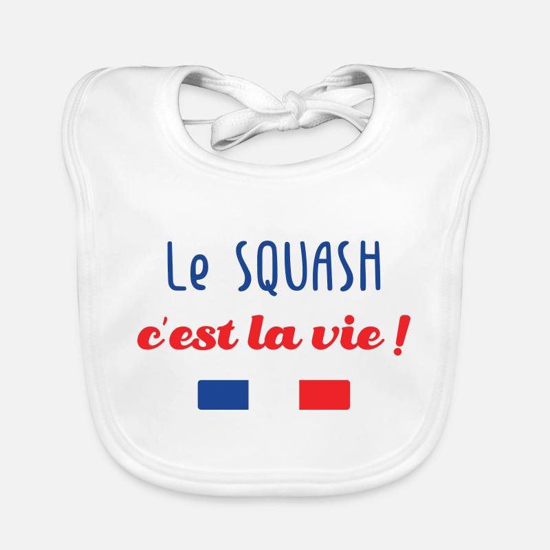 Le squash c'est la vie ! Bavoir bio Bébé