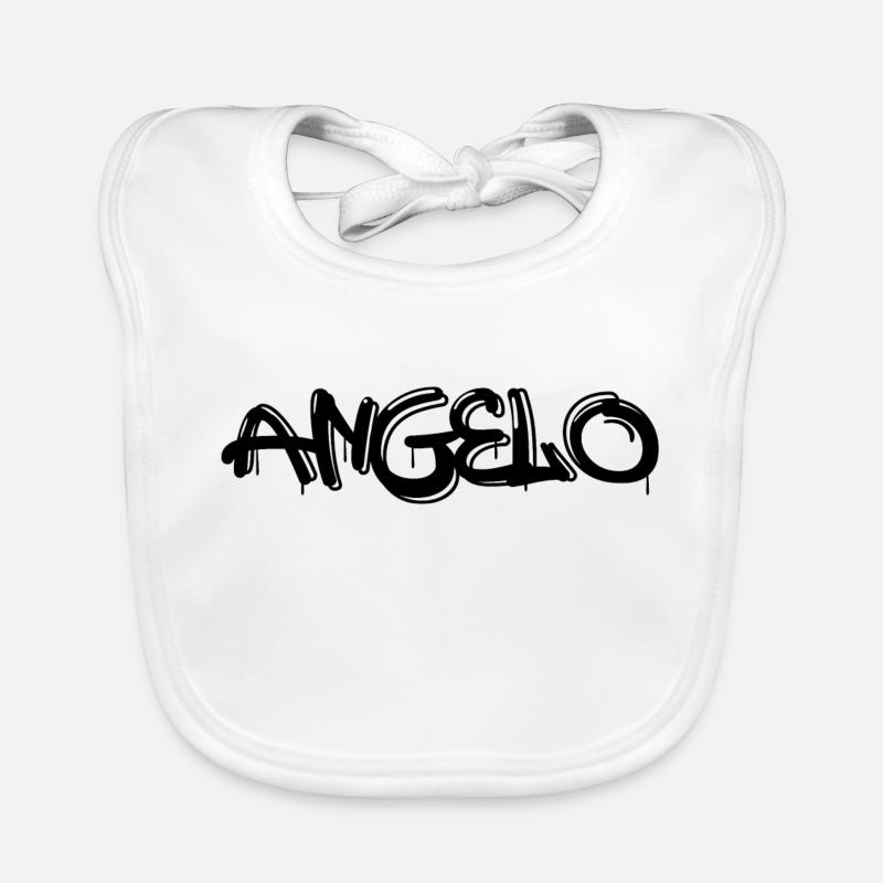 Angelo Name Gift Gift Idea Organic Baby Bibs