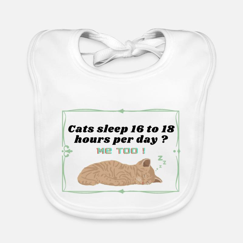 cats sleep Organic Baby Bibs