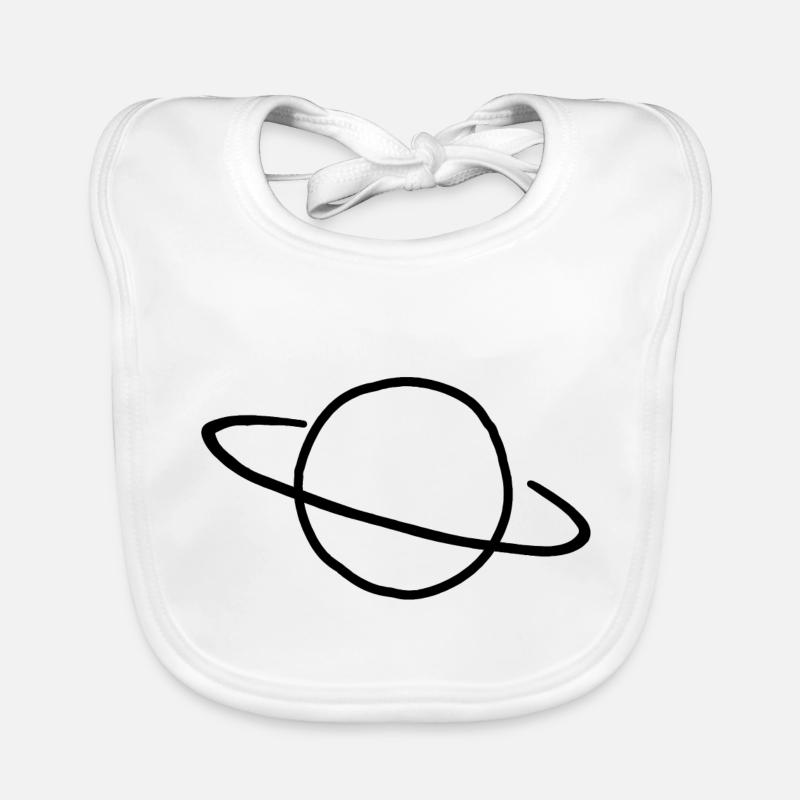 Saturne Planète Espace Bavoir bio Bébé