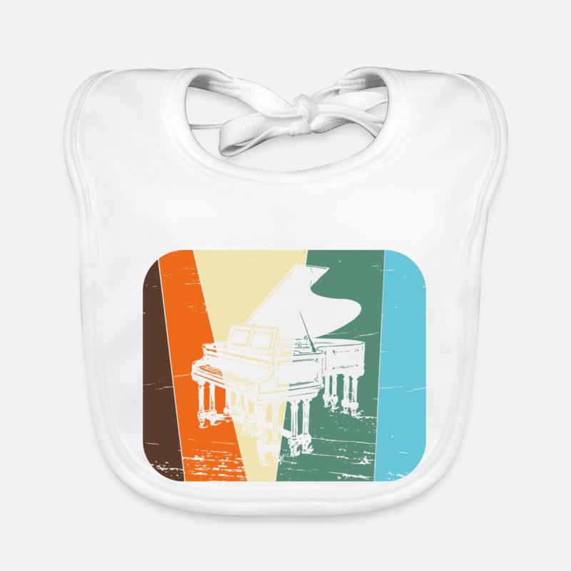 Piano à queue / Piano Bavoir bio Bébé