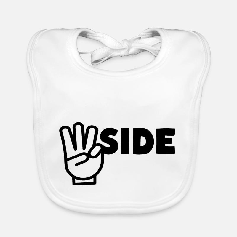 Signe du doigt Westside W Bavoir bio Bébé