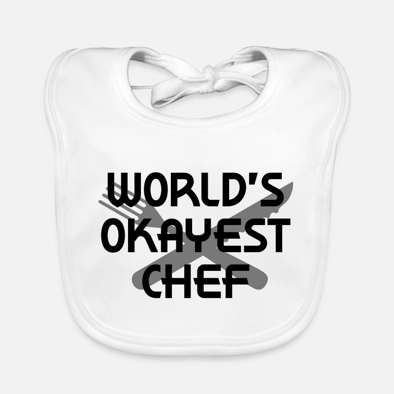 World's okayest chef (Gabel, Messer) Baby Bio-Lätzchen