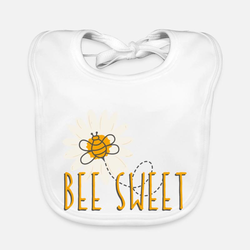 Bee sweet bees bees bee kings beekeeper sayings Organic Baby Bibs