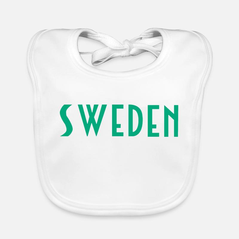 Suède - Bavoir bio Bébé - blanc