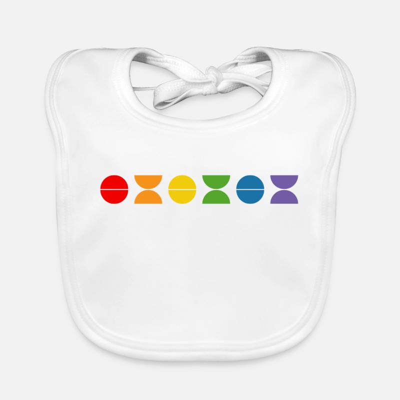 Divertimento arcobaleno Bavaglino ecologico per neonato
