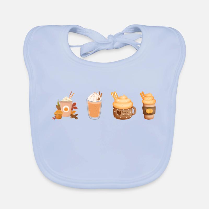 Pumpkin Latte Organic Baby Bibs