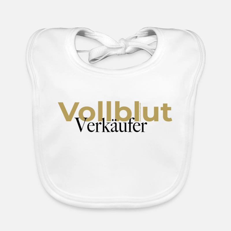 Vollblut Verkäufer Spruch Baby Bio-Lätzchen