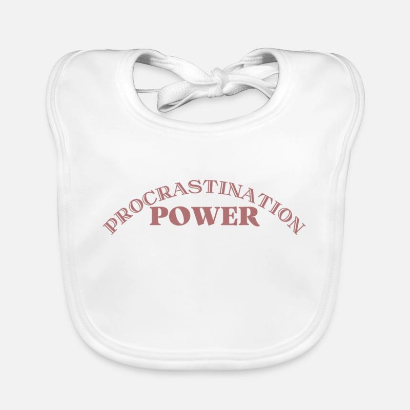Procrastination power | Student gift idea Organic Baby Bibs