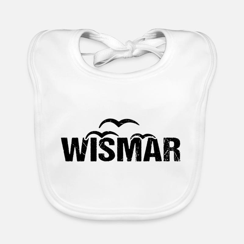 Wismar Möwen Hansestadt Baby Bio-Lätzchen