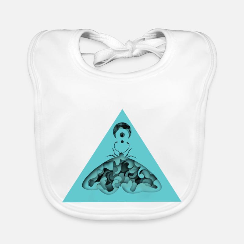 Infinity Moth - Boho Motten 3D Papercut Design Baby Bio-Lätzchen