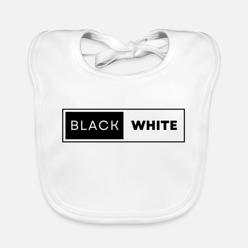 Black and White Baby Bio-Lätzchen
