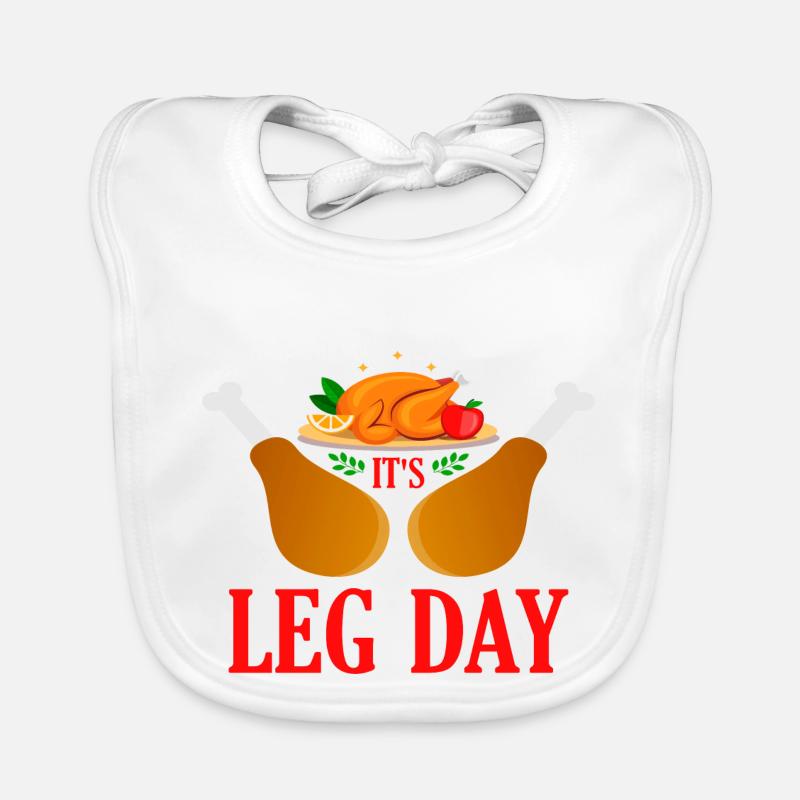 C’est le jour de la jambe Thanksgiving Bavoir bio Bébé