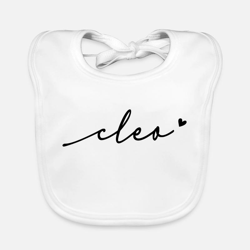 Nom cursif de Cléo Bavoir bio Bébé