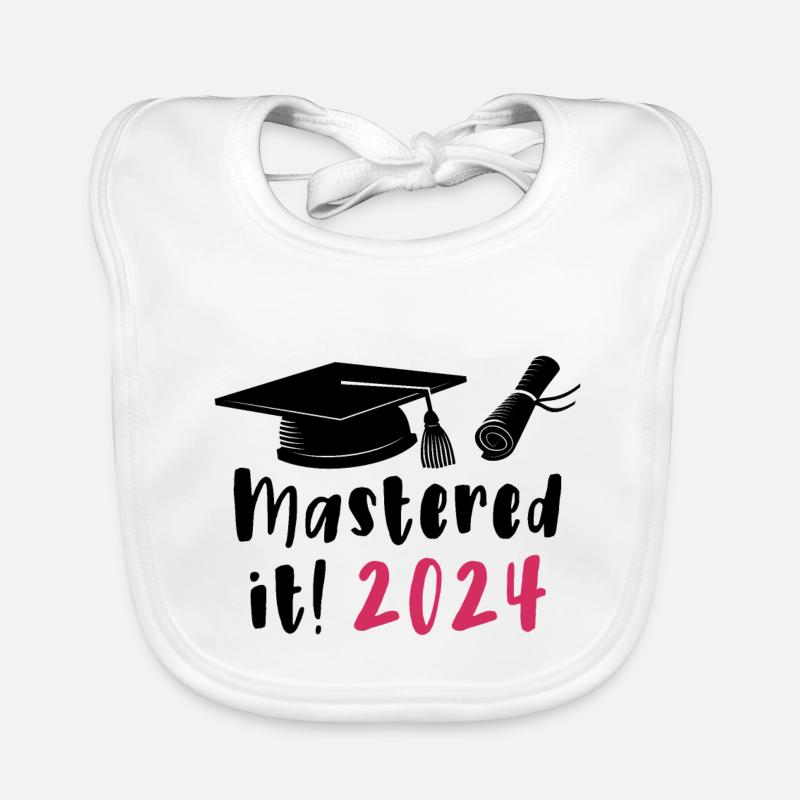 Mastered 2024 Diplôme de Master Diplômé 2024 Bavoir bio Bébé
