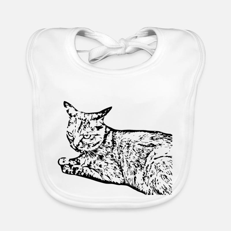 chat noir chat chaton doux cadeau de Noël Bavoir bio Bébé
