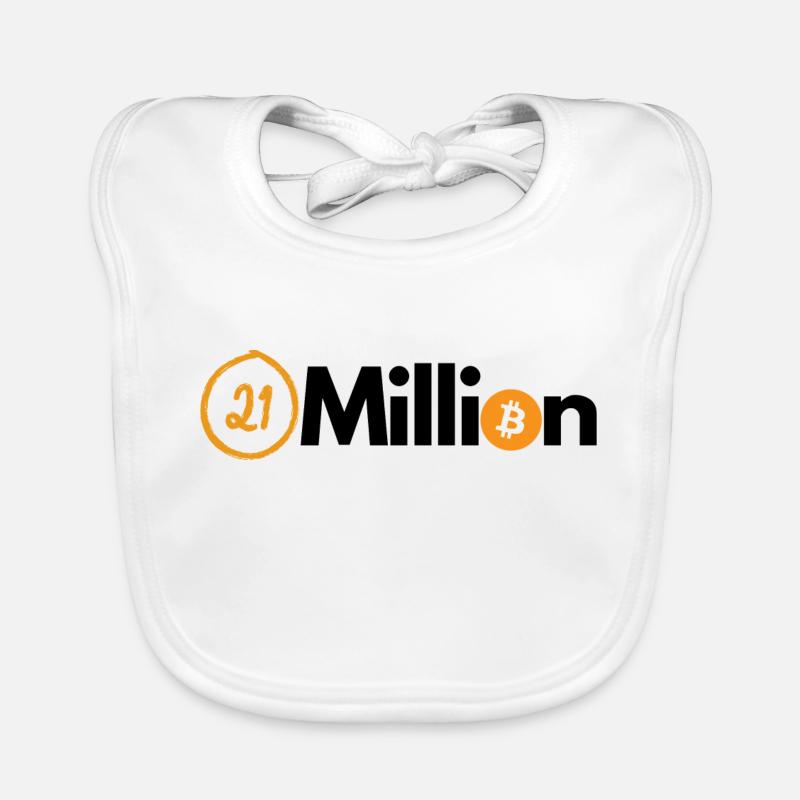 Crypto 21 millions de BTC Bitcoin Bavoir bio Bébé