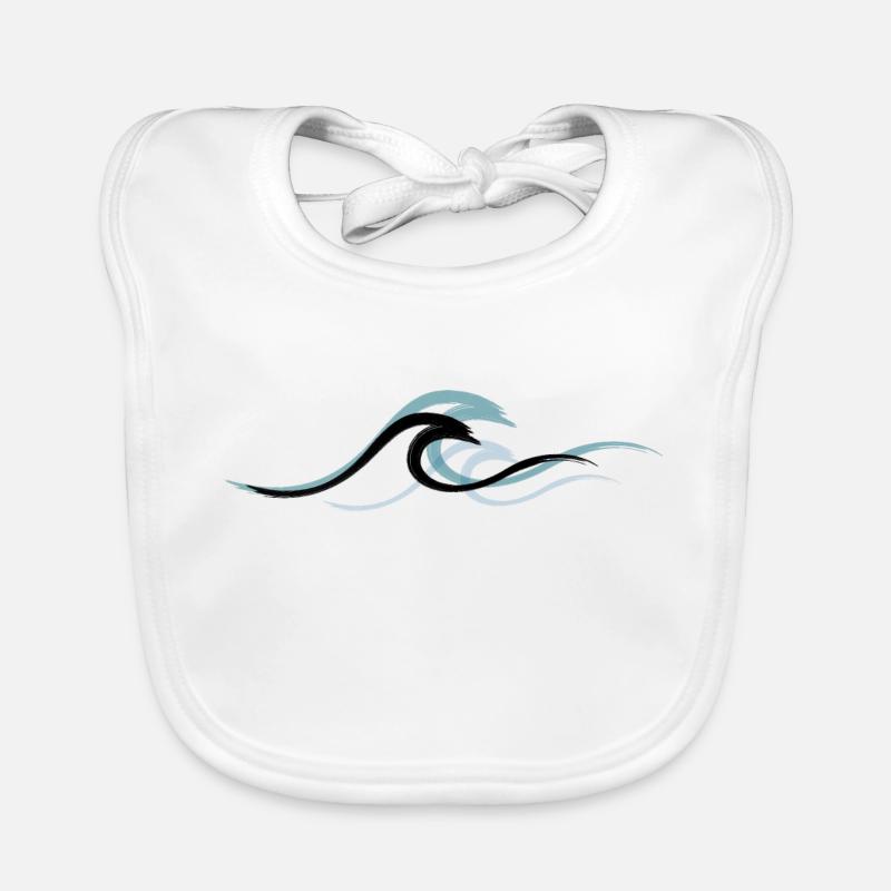 Vague vague Surf Eau Rat Surfer Bavoir bio Bébé