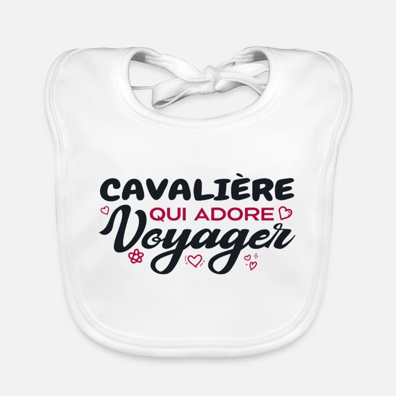 Cavalière globe-trotteuse passionnée de voyages Bavoir bio Bébé
