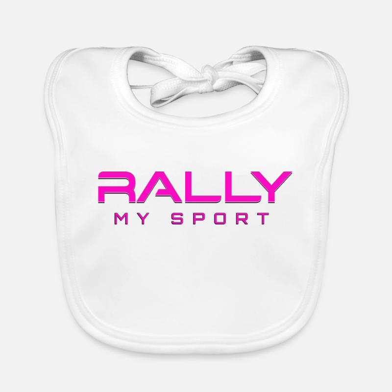 Rallye my Sport 2 rose noir - Bavoir bio Bébé - blanc