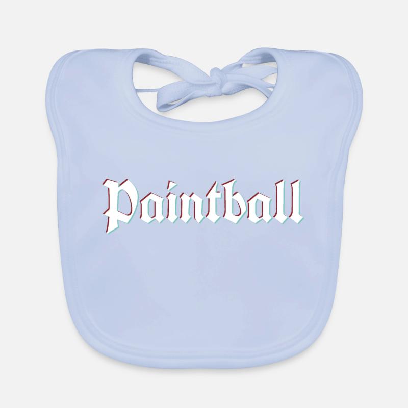 Rustic paintball logo with 3d distortion effect Organic Baby Bibs