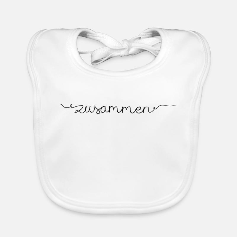 Zusammen_fineline - Baby Bio-Lätzchen - Weiß