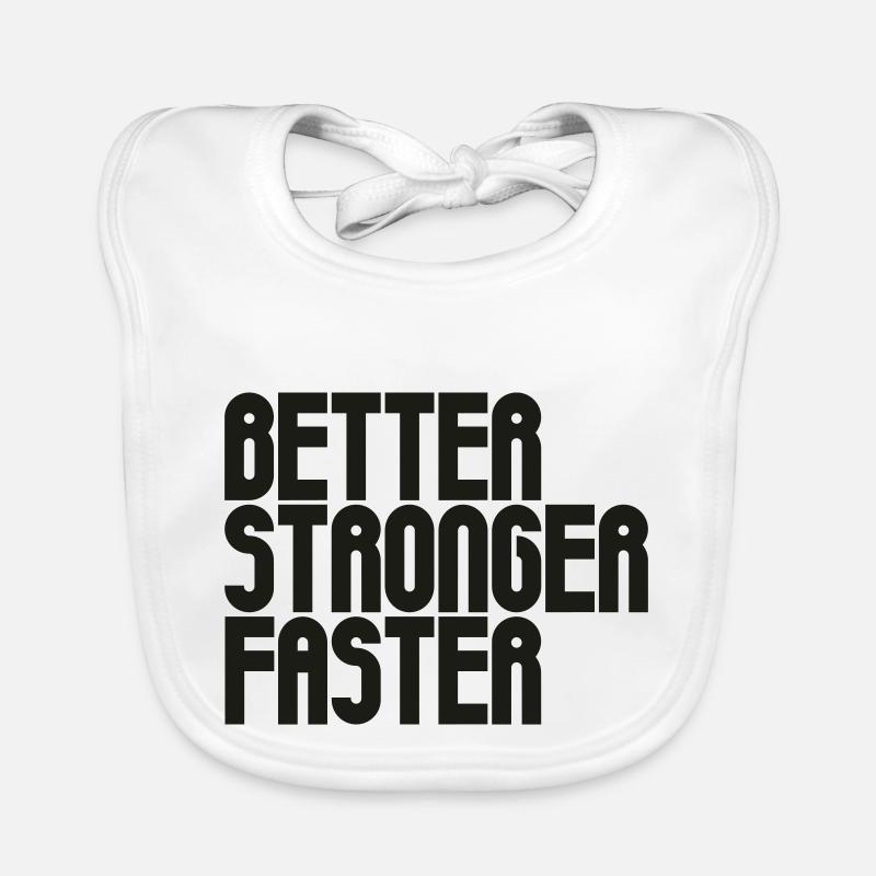 Mieux, plus fort, plus rapide Bavoir bio Bébé