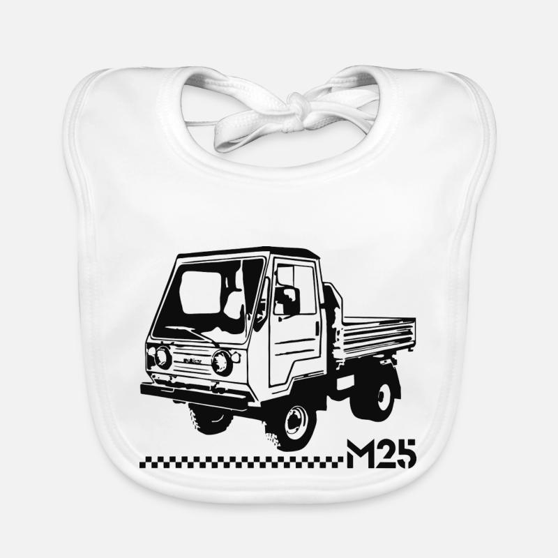 Multicar M25 Neu - Baby Bio-Lätzchen - Weiß